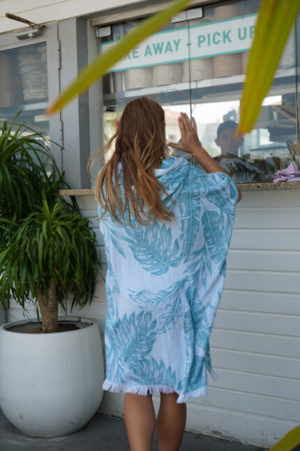 blue towel cover up swimsuit cover up beach poncho