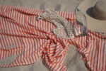 orange striped Turkish beach towel